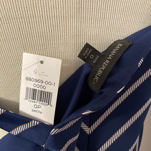 NWT Banana Republic navy and white dress - Picture 4 of 9